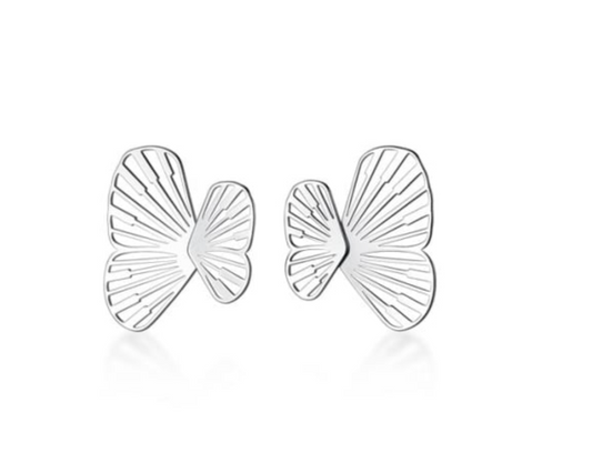 silver butterfly earring